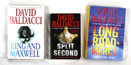 DAVID BALDACCI - 3 Books- King and Maxwell Series-Atwell Series- Hardcover-PB VG - £11.15 GBP