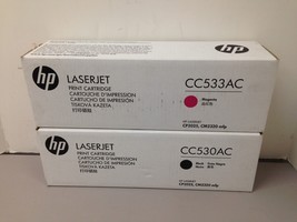 OEM Factory NEW HP LaserJet 304A Black CC530AC &amp; Magenta CC533AC Print C... - £50.11 GBP