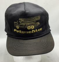 Vintage Putzmeister Black Trucker Hat Cap Concrete  - £14.50 GBP