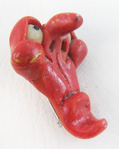 Whimsical Vintage Artisan Clay Face Pin - £15.79 GBP