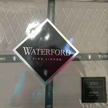 Waterford Diamond Lattice Platinum 4pc King Sheet Set 300TH Bnip - £98.30 GBP