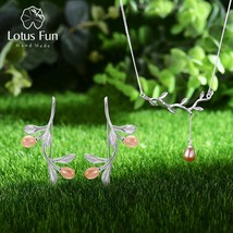  925 sterling silver natural pearl fine jewelry waterdrop from olive leaves jewelry set thumb200