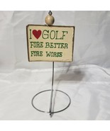 I love golf hanging plaque with stand - $7.92