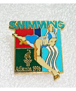 US Olympics Atlanta 1996 Swimming Enamel Pin 1 3/8th Inches - £3.90 GBP