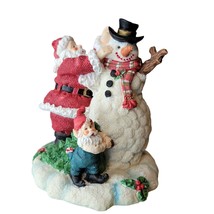 VTG Dept.18 Santa Snowman &amp; Elves Figurine CHRISTMAS HOLIDAY SANTA Colle... - $380.76 MXN