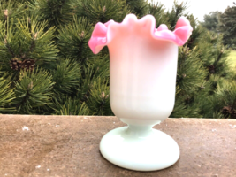 Victorian Glass Toothpick Holder Cased Glass Hand Blown Glows Under Blac... - $79.25