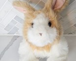 Fur Real Friends Hop N Cuddle Bunny Rabbit Plush Electronic White Brown ... - $19.75