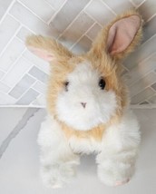 Fur Real Friends Hop N Cuddle Bunny Rabbit Plush Electronic White Brown Tested  - £15.88 GBP