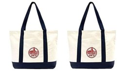 Trader Joe&#39;s Large Tote Shopping Bag Cotton Canvas Embroidered Bag (Set ... - $366.72 MXN