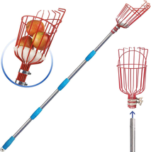 Fruit Picker Tool Fruit Picker With Basket And Pole Easy To Assemble Use... - £21.78 GBP