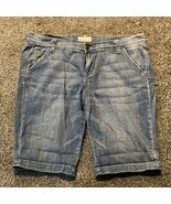 Ladies Old Navy Denim Roll Cuff Shorts Sz 14 Faded Blue - $181.76 MXN