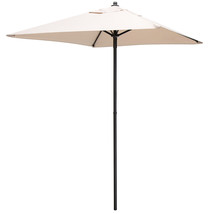 5Ft Patio Square Market Table Umbrella Shelter 4 Sturdy Ribs - £65.57 GBP