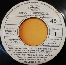 ROLLING HITS Medley / Gonna Catch You 7” PROMO 45rpm from PERU Rolling S... - £11.80 GBP