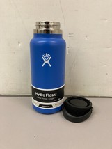 NWT Hydro Flask Stainless Steel Water Bottle w Wide Mouth Cap - 32oz Blue - £34.24 GBP