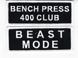 BEAST MODE BENCH PRESS 400 CLUB SEW/IRON ON PATCH EMBROIDERED MARSHAWN L... - $8.99