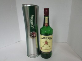 Jameson Irish Whiskey Liquor Green Glass Bottle with Canister Empty - £19.74 GBP