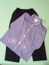 Mothers Day Size 5 Goodlad blue shirt blue dress pants 2 piece formal boys - £16.45 GBP