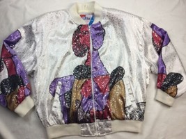 Pan Asia Windbreaker Size M med Vintage Retro Sparkle 80s jacket Picasso... - £36.26 GBP