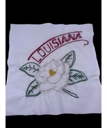 Louisiana Embroidered Quilted Square Frameable Art State Needlepoint Vin... - $32.70 CAD