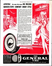 1938 Sexy Girl upskirt art The General Tire Co. Akron Ohio vintage print ad a4 - £20.81 GBP