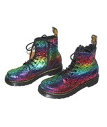 Rare Dr. Martens Rainbow Croc Shimmery Metallic Leather Pascal Boots Wm&#39;... - $117.60 CAD