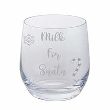 Chichi Gifts Dartington Milk for Santa Crystal Tumbler Glass with Snow Flake and - £7.98 GBP