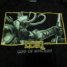 Black Marvel Thor Loki God of Mischief Avengers T-Shirt New Men&#39;s Size M... - £16.34 GBP