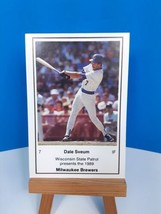 Dale Sveum 1989 Milwaukee Brewers Card State Patrol Police Wisconsin Baseball - £13.24 GBP