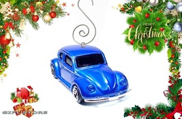 Rare Christmas Ornament Blue Vw Beetle Old Bug Volkswagen Custom Limited Edition - £27.63 GBP