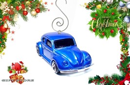 Rare Christmas Ornament Blue Vw Beetle Old Bug Volkswagen Custom Limited Edition - £29.59 GBP