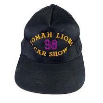 Tomah Lions Club Hat Car Show 1998 Vintage Black Cap Snapback - £6.06 GBP