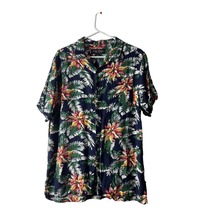 Dirty Laundry Floral Short Sleeve Button Up Viscose Shirt Size Large Haw... - £13.51 GBP