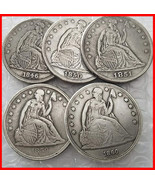 Rare Antique United States Full Set 1846-1860 5pcs Liberty Coin. Explore... - £27.89 GBP