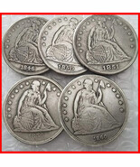 Rare Antique United States Full Set 1846-1860 5pcs Liberty Coin. Explore... - $34.90
