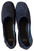 Eileen Fisher Pond Ballet Flats 7 Black Suede $195 Shoes Soft Leather Padded NIB - £94.07 GBP