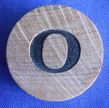 WordSearch Letter O Tile Replacement Wooden Round Game Piece Part 1988 Pressman - $1.22