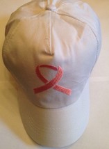 White Pink Ribbon Breast Cancer Awareness Baseball Cap Hat Brand NEW - £7.57 GBP