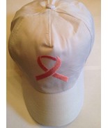 White Pink Ribbon Breast Cancer Awareness Baseball Cap Hat Brand NEW - £7.45 GBP