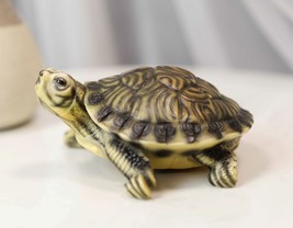 Lifelike Yellow Bellied Slider Turtle Tortoise Figurine 4.75&quot;L Zen Feng ... - $28.99