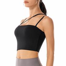 Womens Yoga Tank Top Sport Bra Thin Shoulder Strap Sling Top Fitness Bras - $25.95