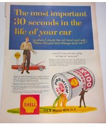 Shell X-100 Premium Motor Oil Magazine Print Ad 1959 - $12.33 CAD