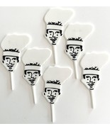 Sandwich Markers Plastic Chefs Hat Design Vintage With Box Royal Imprint... - $462.01 MXN