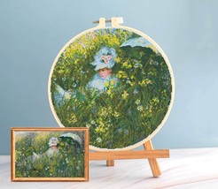 Monet cross stitch Meadow pattern pdf - Impressionist cross stitch Monet... - $4.99