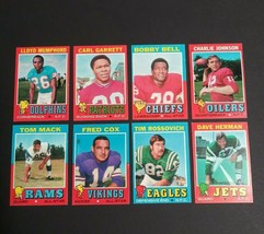 1971 Topps Football Card Lot Ex+ (8 Cards)  - £23.53 GBP