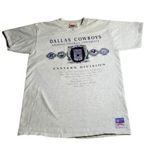 VTG 90s NFL Dallas Cowboys NFC Eastern Division T Shirt Nutmeg XL - £40.21 GBP
