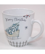 Merry Christmas Mug Sleigh With Tree Snow Coffee Mug Holly Hill Country ... - €8,69 EUR