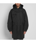HELMUT LANG Mens Parka Hooded Jacket 100% Cotton Black Size S H07RM402 - £1,060.13 GBP