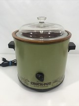 Vintage Rival Crock Pot - Avocado Green - Model 3100/2 - 3.5 qt -Tested - Works - £23.33 GBP