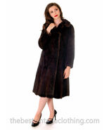 VTG 1960s Saga Mink Dark Brown Black Fur Coat Metallic Paisley Lining M–L - $10,762.50 MXN