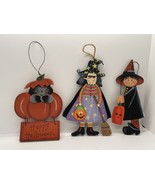 Adorable Halloween signs Witches pumpkins Black Cats Wall Decor Fall - £6.04 GBP